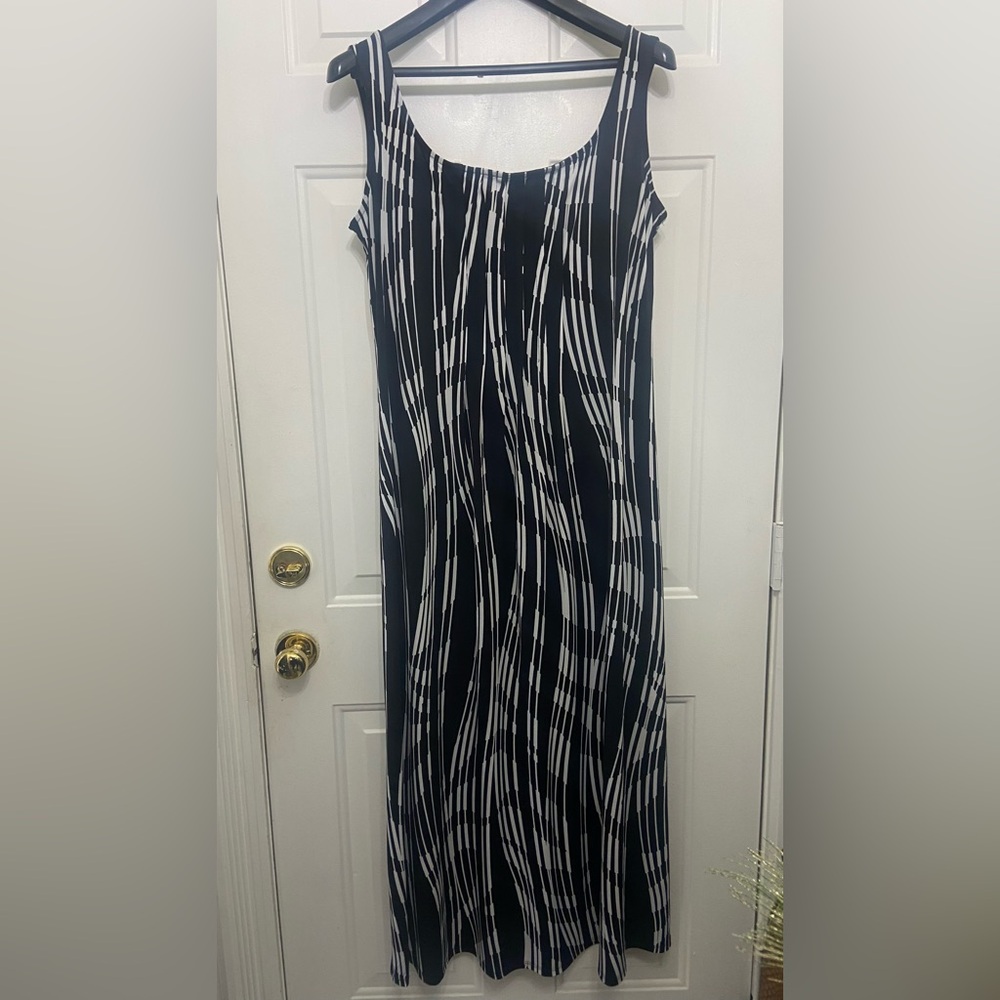 Black and White Striped Tank Dress